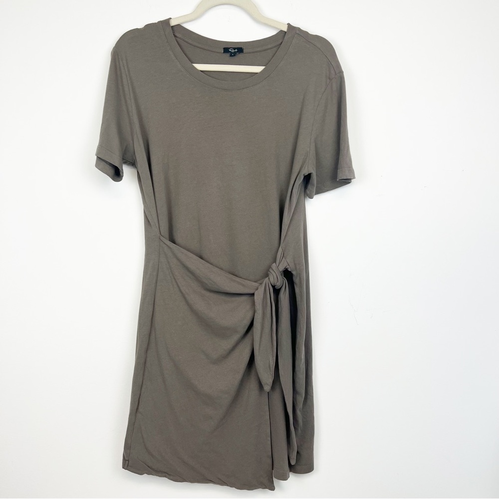 Rails Edie Dress in Canteen Olive Green Women’s Large Faux Wrap T-Shirt Casual - Picture 4 of 10